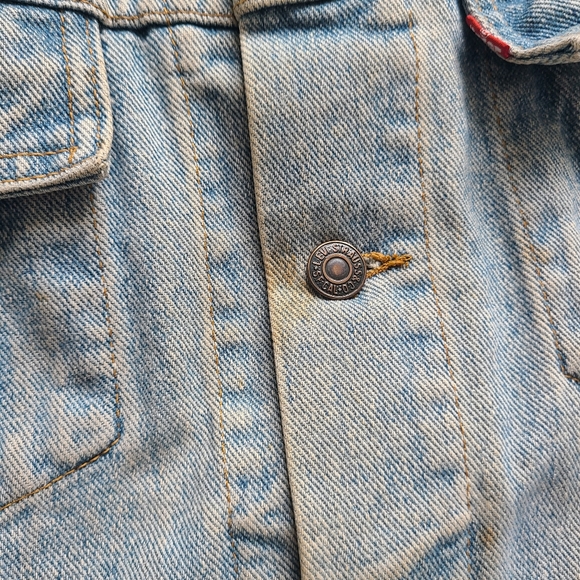 Vintage 90s Boogies Diner Twin Cities Medium Levi's Denim Jacket 70598 4834 - Picture 9 of 11